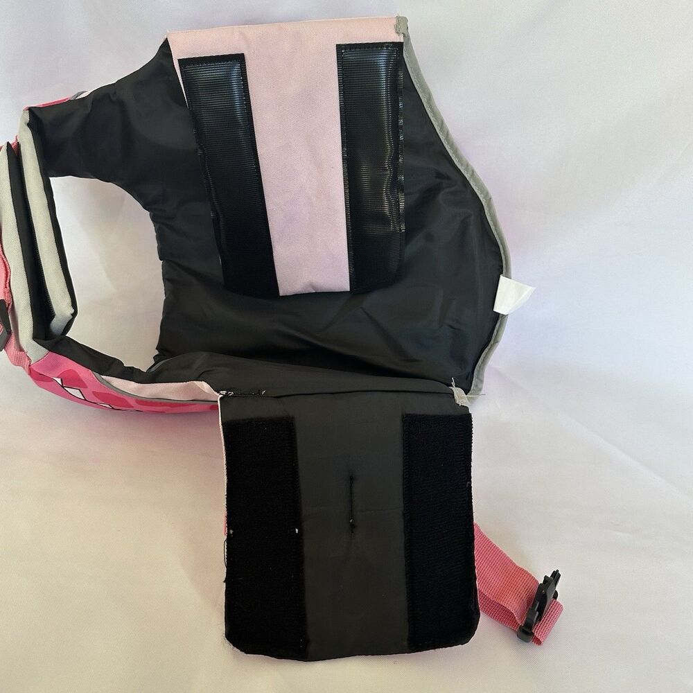 Dog Life Vest Jacket Size L Pink Alligator Adjustable Straps Handle Leash Ring - Picture 11 of 12